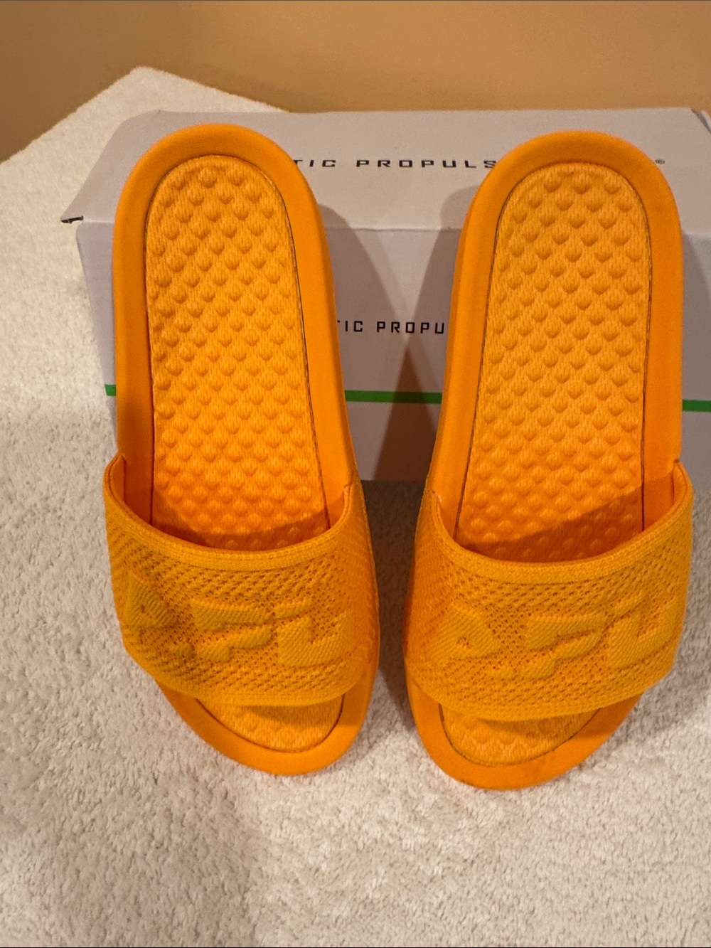 APL Mango Bright Orange Mesh Slide Sandals